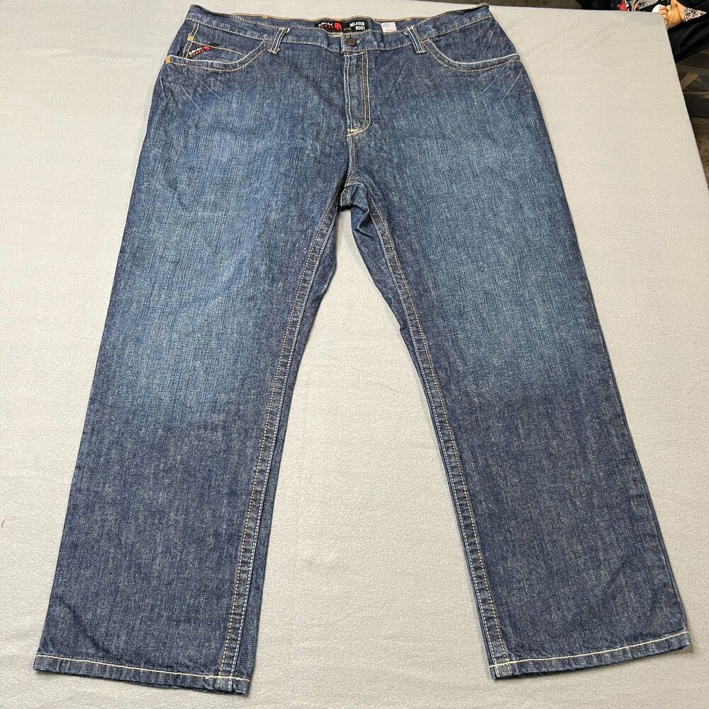Ariat FR M4 Relaxed Bootcut Jeans Men's 42 x 32 Blue Denim 5-Pockets Workwear